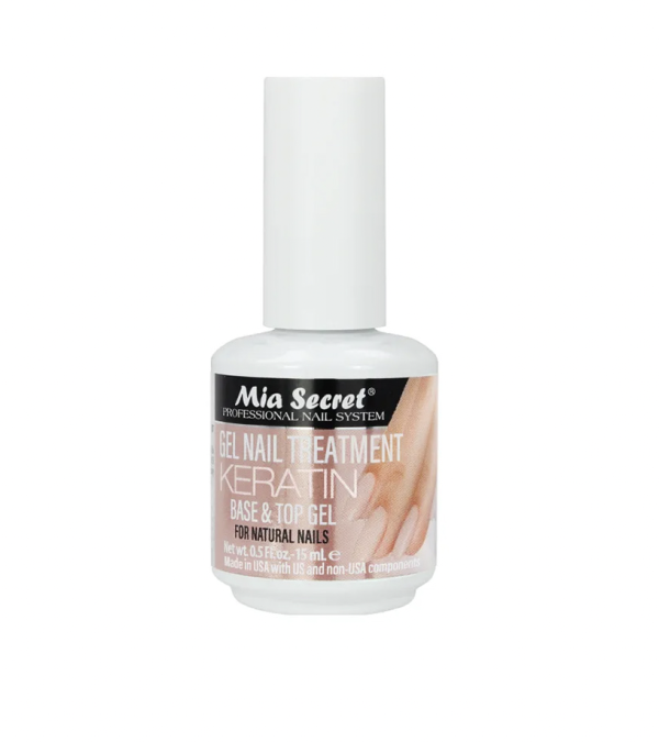 Tratamiento con keratina base y top gel 15ML Mia secret